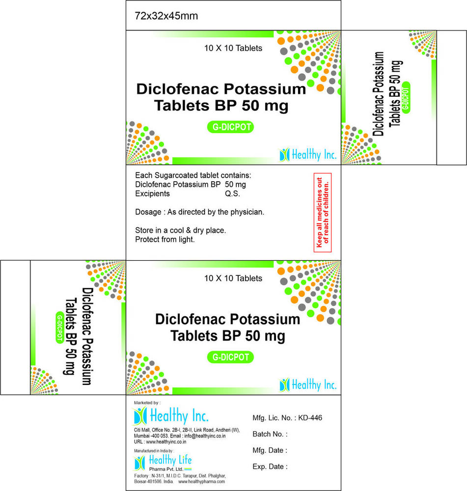 Diclofenac Potassium Tablets