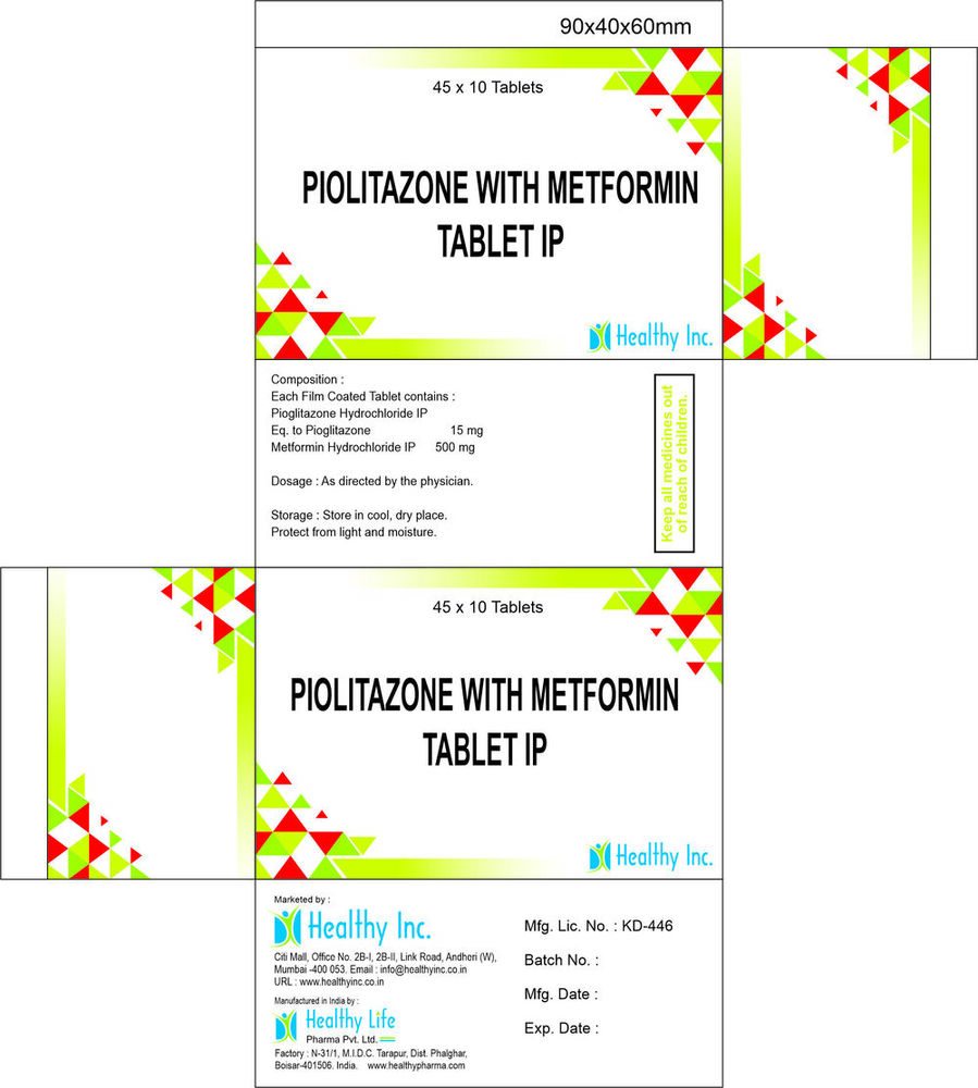 Pioglitazone with Metformin Tablets