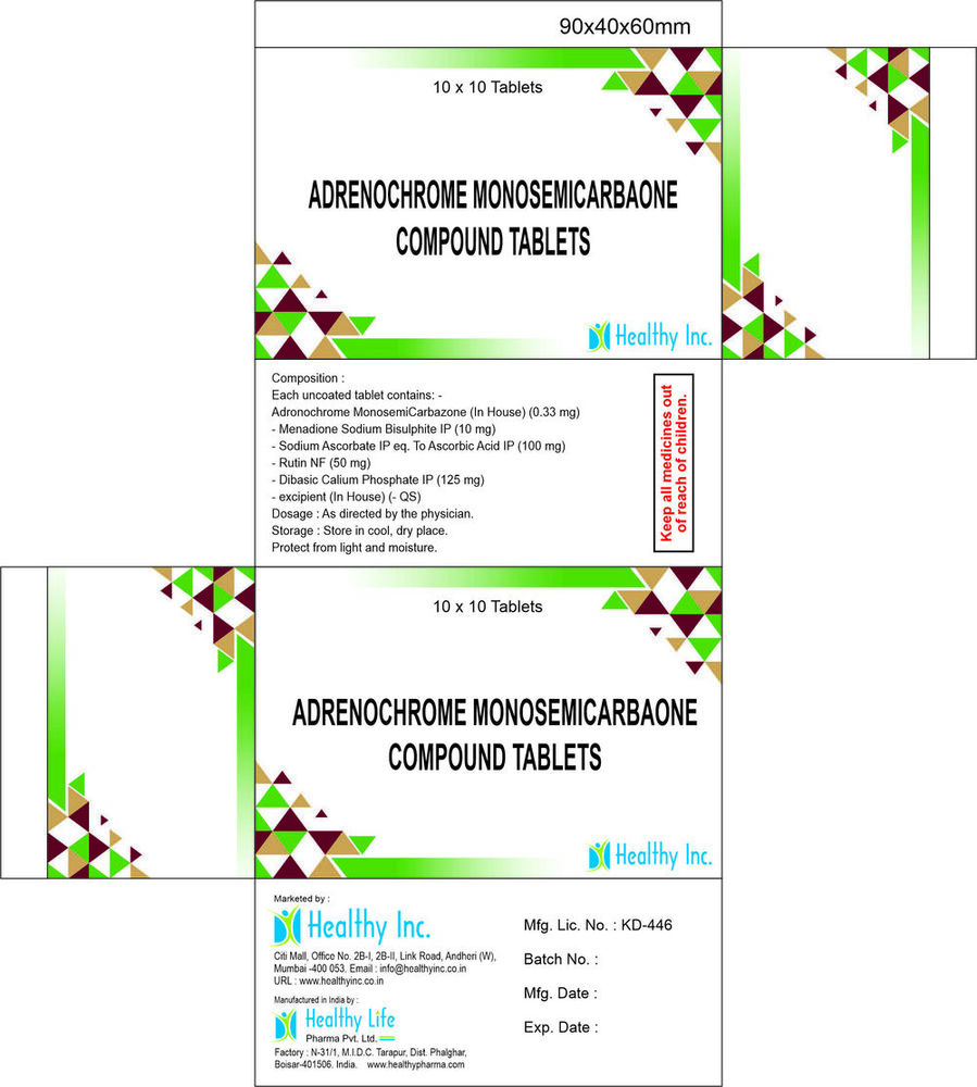 Adrenochorme monosemicarbazone Tablets