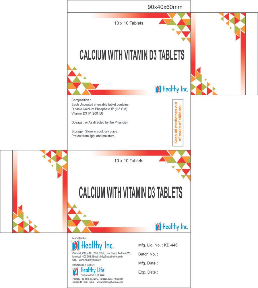 Dicalcium Phosphate with Vitamin D3 Tablets Dicalcium Phosphate with Vitamin D3 Tablets