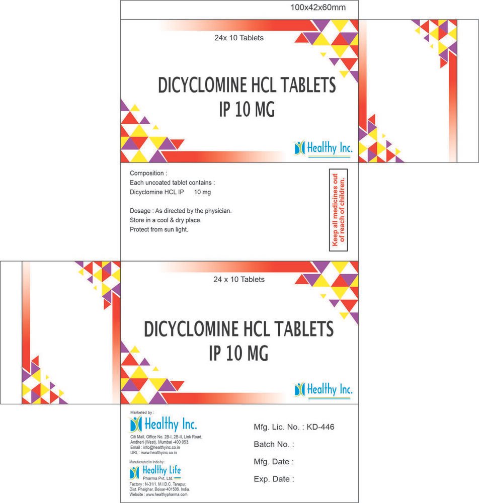 Dicyclomine HCl Tablets illustration