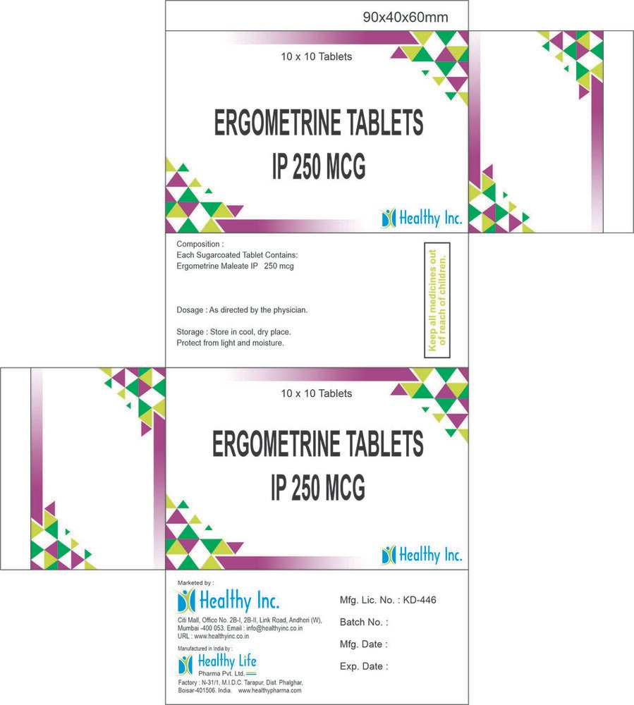 Ergometrine Tablets Ergometrine Tablets