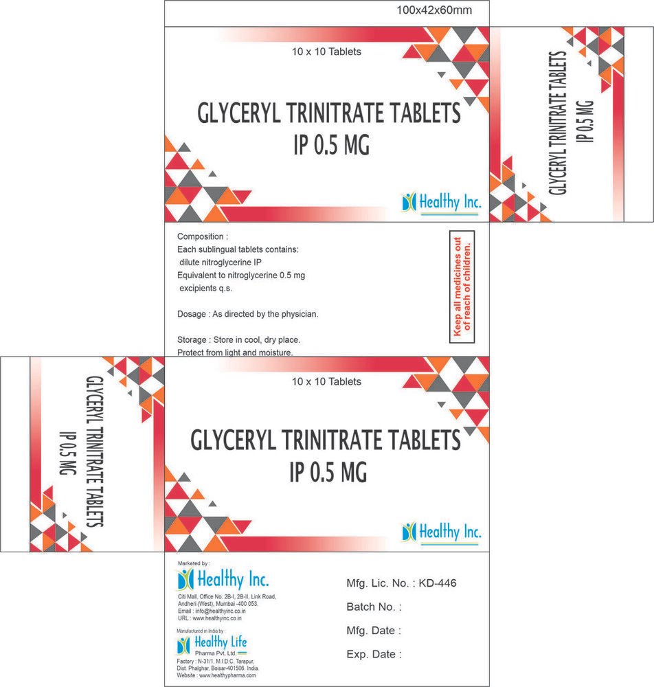 Glyceryl Trinitrate Tablets IP Glyceryl Trinitrate Tablets IP
