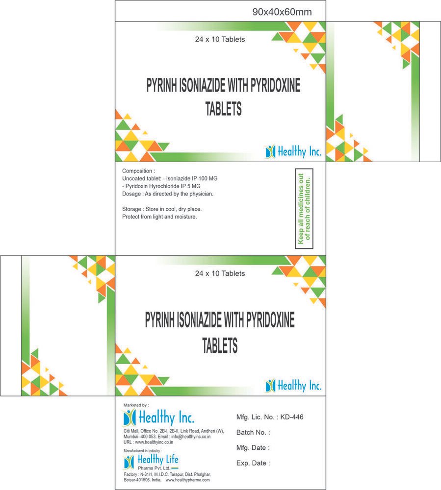 Isoniazid & Pyridoxine Hydrochloride Tablets Isoniazide with Pyridoxin Tablets - original website product image
