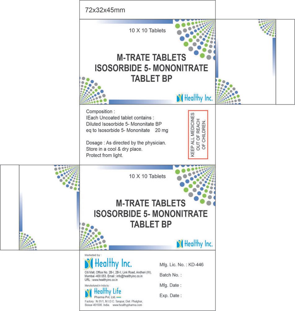 Isosorbide Mononitrate Tablets Exporter Isosorbide 5-Mononitrate Tablets original product image