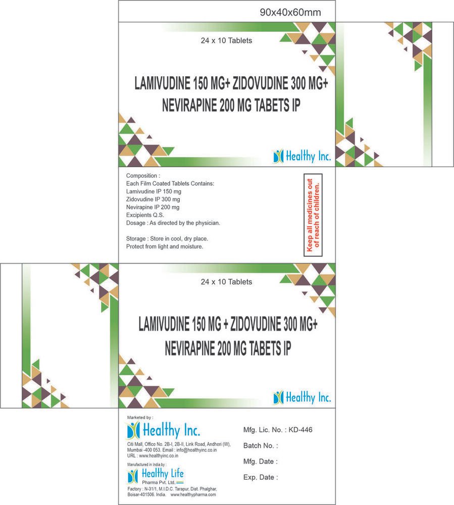 Lamivudine & Zidovudine Tablets Lamivudine and Zidovudine Tablets original product packshot