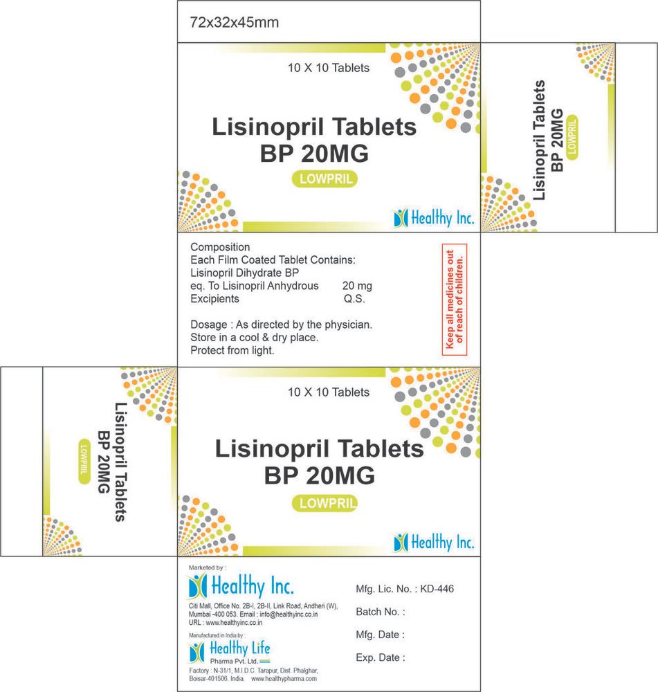 Lisinopril Tablets Lisinopril Tablets