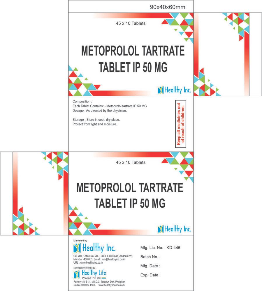 Metoprolol Tartrate Tablets IP Metoprolol Tartrate Tablets IP