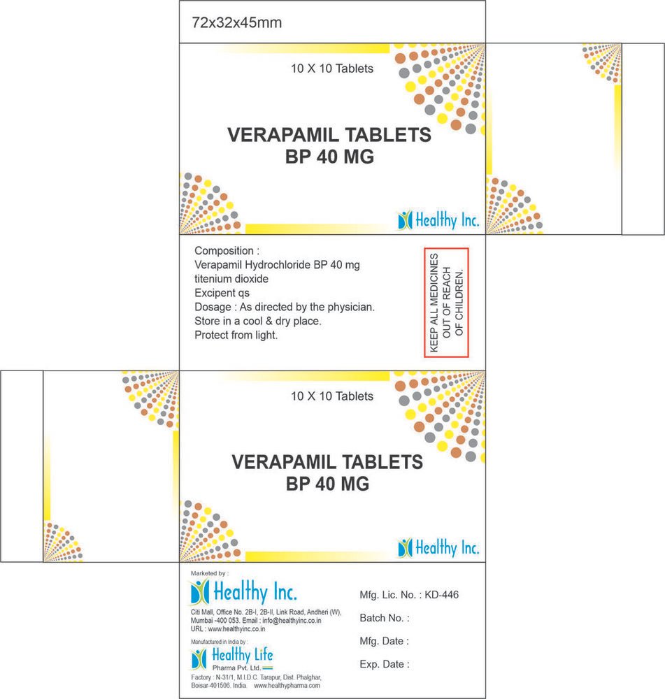 Verapamil Hydrochloride Tablets BP Verapamil Hydrochloride Tablets BP