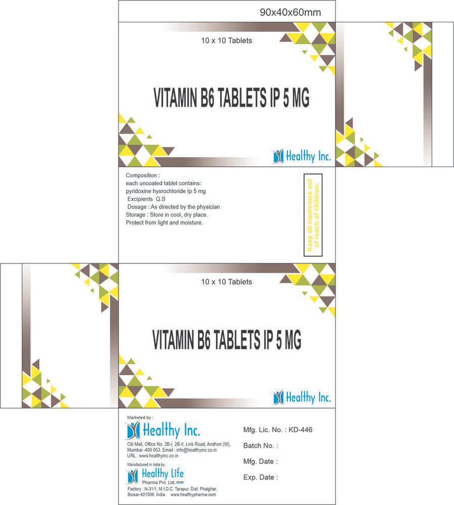 Vitamin B6 Tablets IP Vitamin B6 Tablets IP