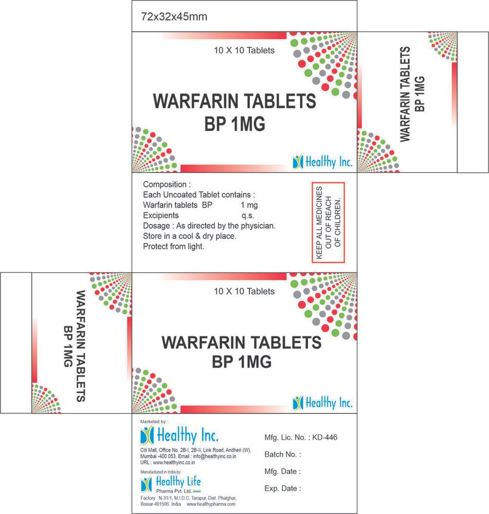 Warfarin Sodium Tablets IP & BP Warfarin Sodium Tablets IP & BP
